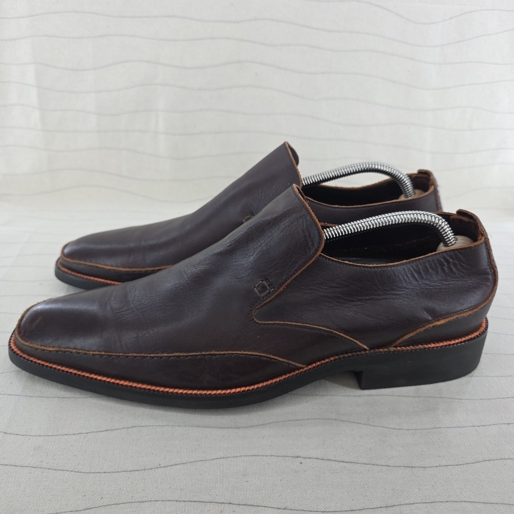 Toschi Mens CarbonLite Loafers Brown Orange Soft Leather CIS Equipped Size 11.5 - Picture 2 of 14